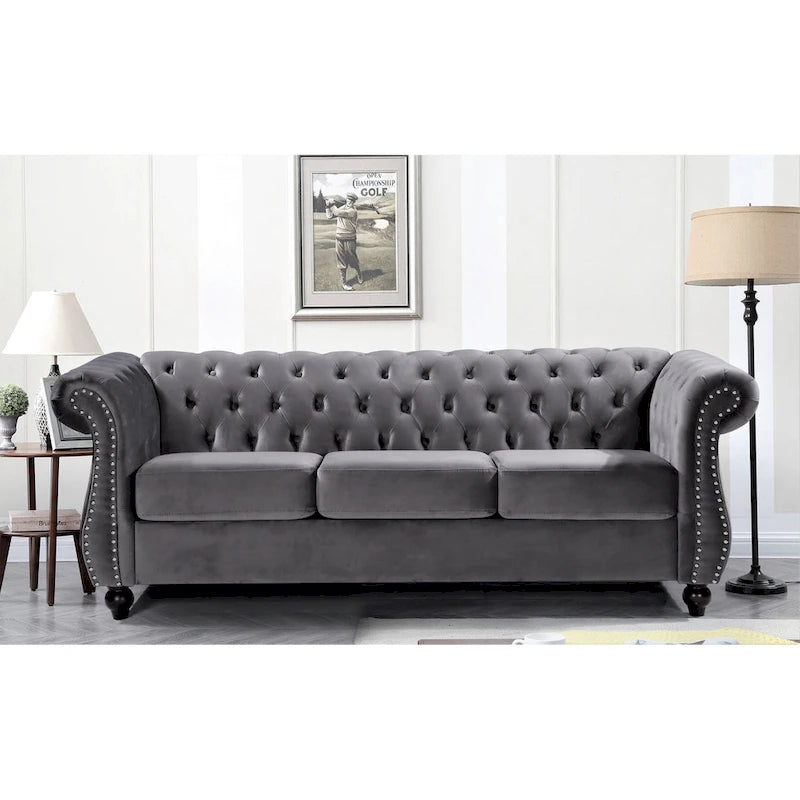 Antoinette Chesterfield 2-Piece Set- Sofa & Loveseat-11