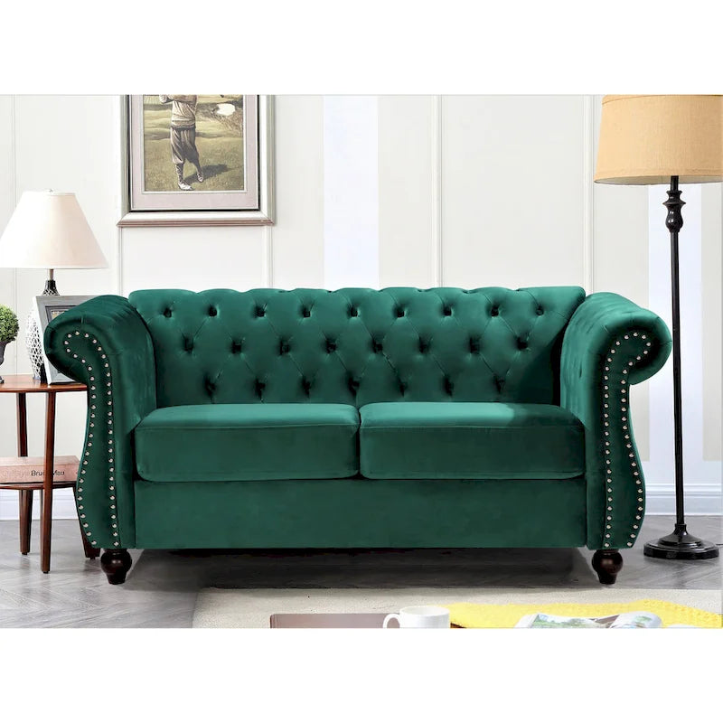 Antoinette Chesterfield 2-Piece Set- Sofa & Loveseat-18