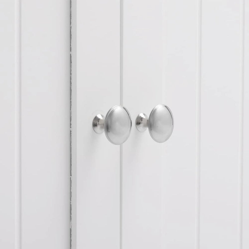 White Double Doors Adjustable Freestanding Bathroom Cabinet - 23.62 x 11.81 x 31.50-6