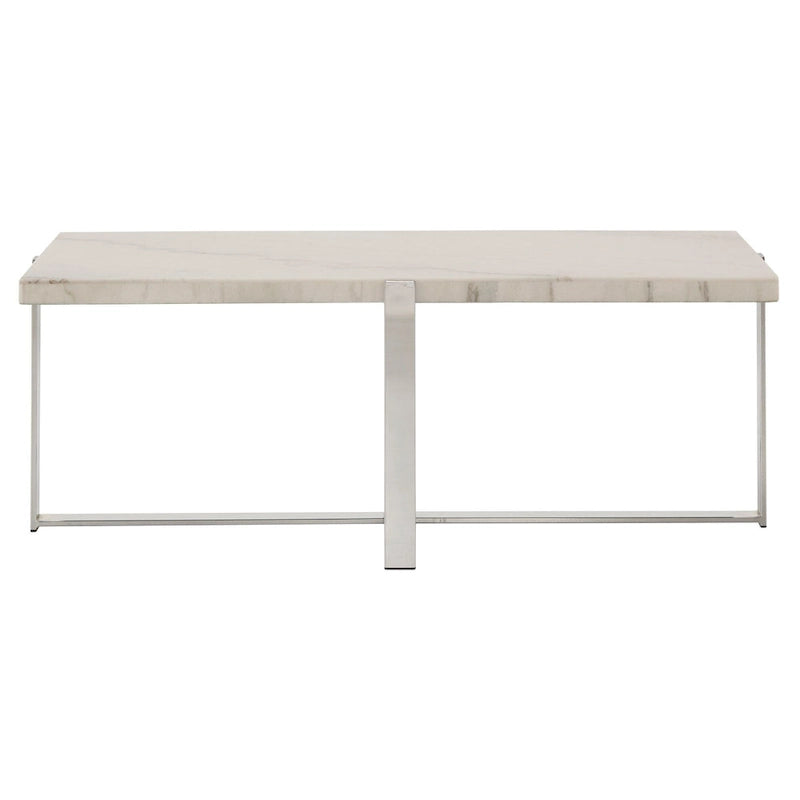 Azel Marble-top Chrome Framed Coffee Table or Table Set by iNSPIRE Q Modern-7