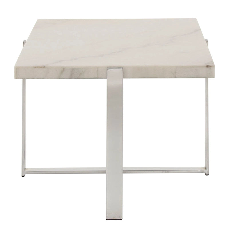 Azel Marble-top Chrome Framed Coffee Table or Table Set by iNSPIRE Q Modern-8