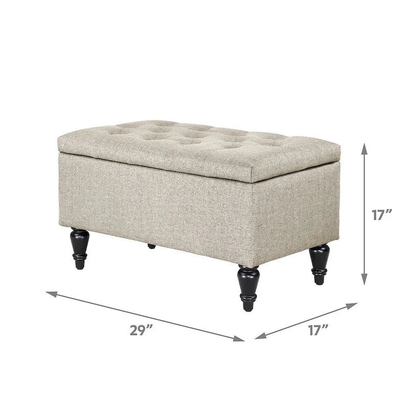 Maypex 29 in. Upholstered Storage Bench-13