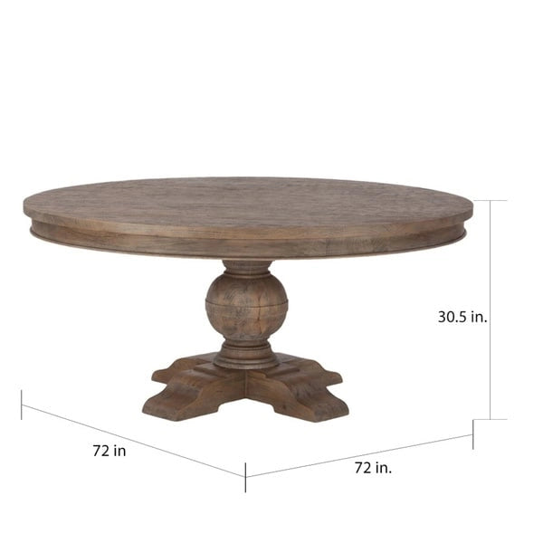 Copper Grove Asperg Brown Weathered Teak Round Dining Table-3