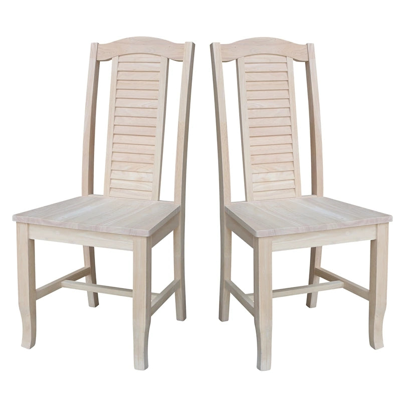 Solid Wood Seaside Dining Chairs - Set of Two-29