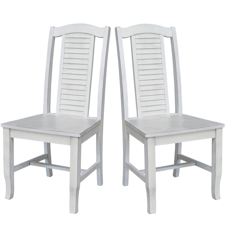 Solid Wood Seaside Dining Chairs - Set of Two-2