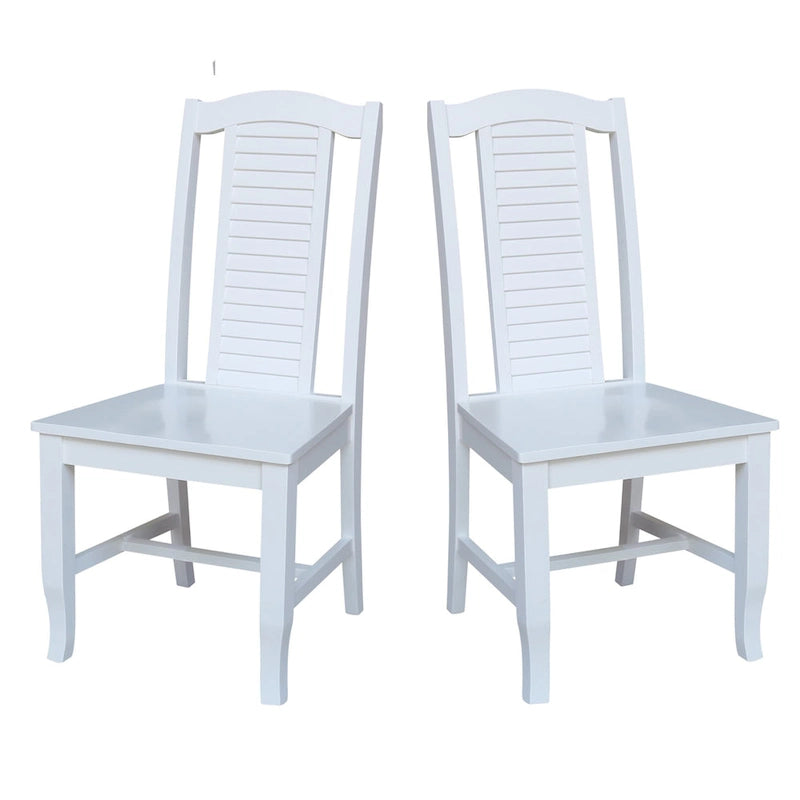 Solid Wood Seaside Dining Chairs - Set of Two-3