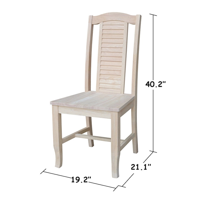 Solid Wood Seaside Dining Chairs - Set of Two-11