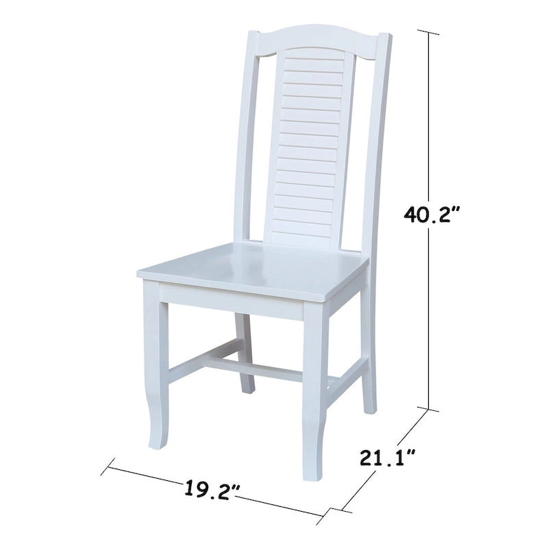Solid Wood Seaside Dining Chairs - Set of Two-19
