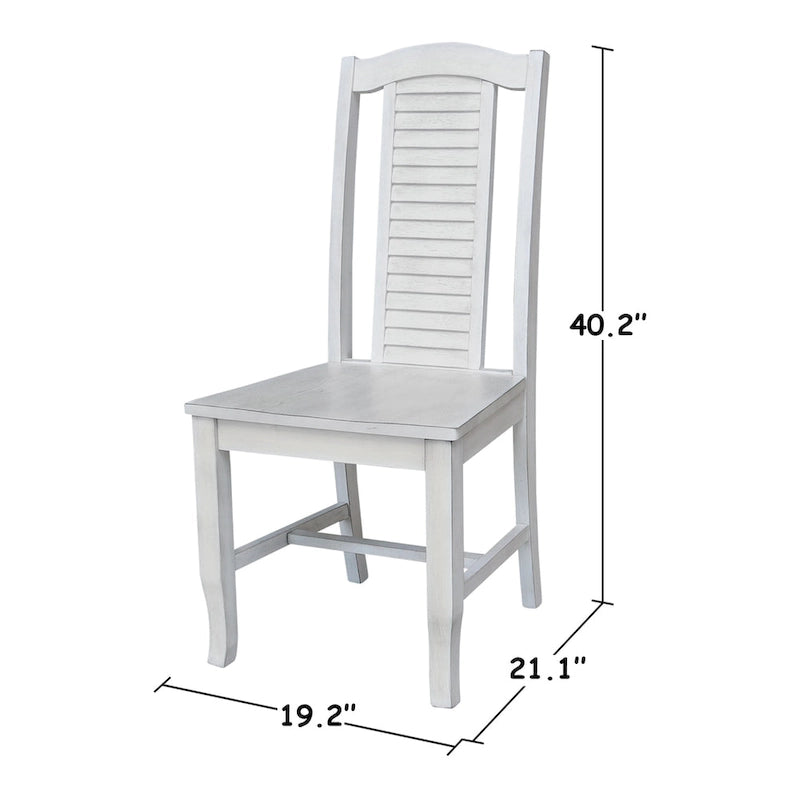 Solid Wood Seaside Dining Chairs - Set of Two-26