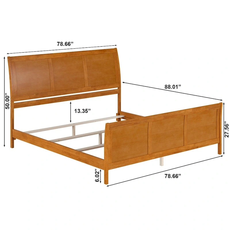 AFI Portland Foundation Bed with Matching Footboard-29