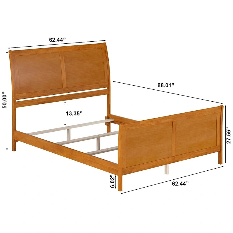 AFI Portland Foundation Bed with Matching Footboard-36