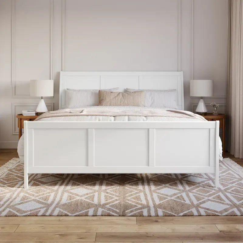 AFI Portland Foundation Bed with Matching Footboard-38