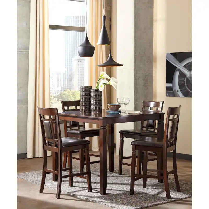 Signature Design by Ashley Bennox Brown Counter Height Dining Table and Bar Stools (Set of 5)-2