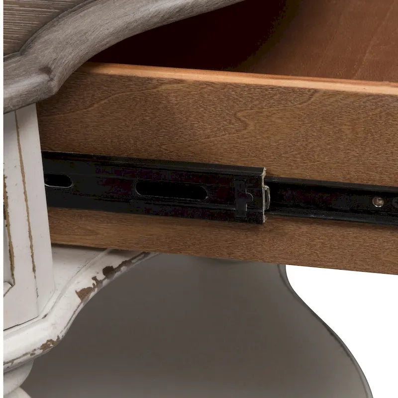 Magnolia Manor Antique White Round Cocktail Table-10