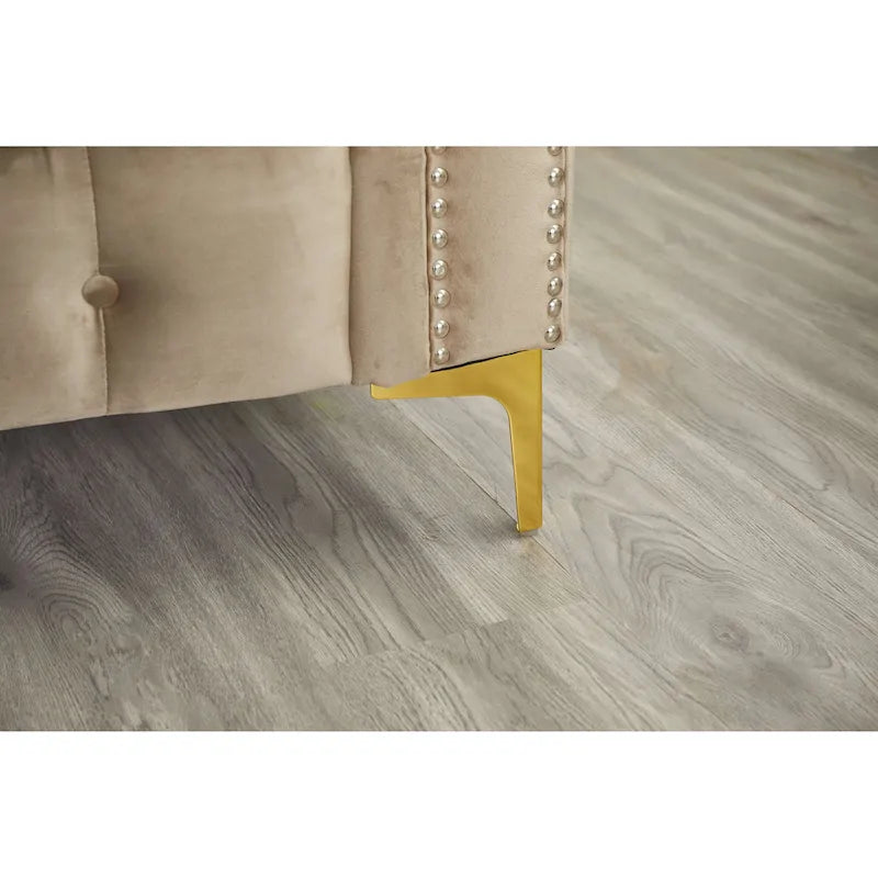 35D x 85W x 30.3H Velvet Chesterfield Button-tufted Sofa-6