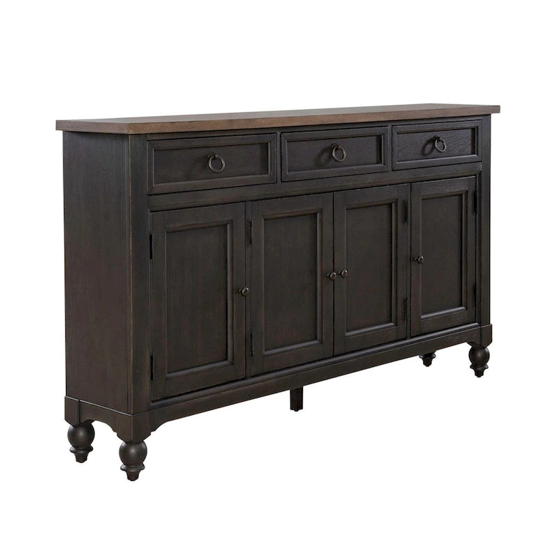 Americana Farmhouse Black Hall Buffet-2
