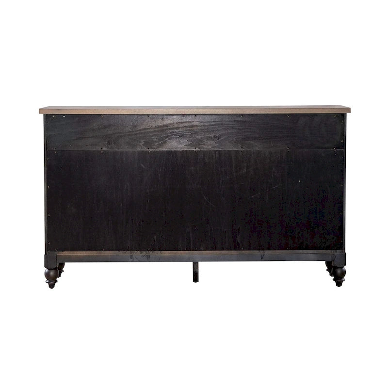 Americana Farmhouse Black Hall Buffet-5