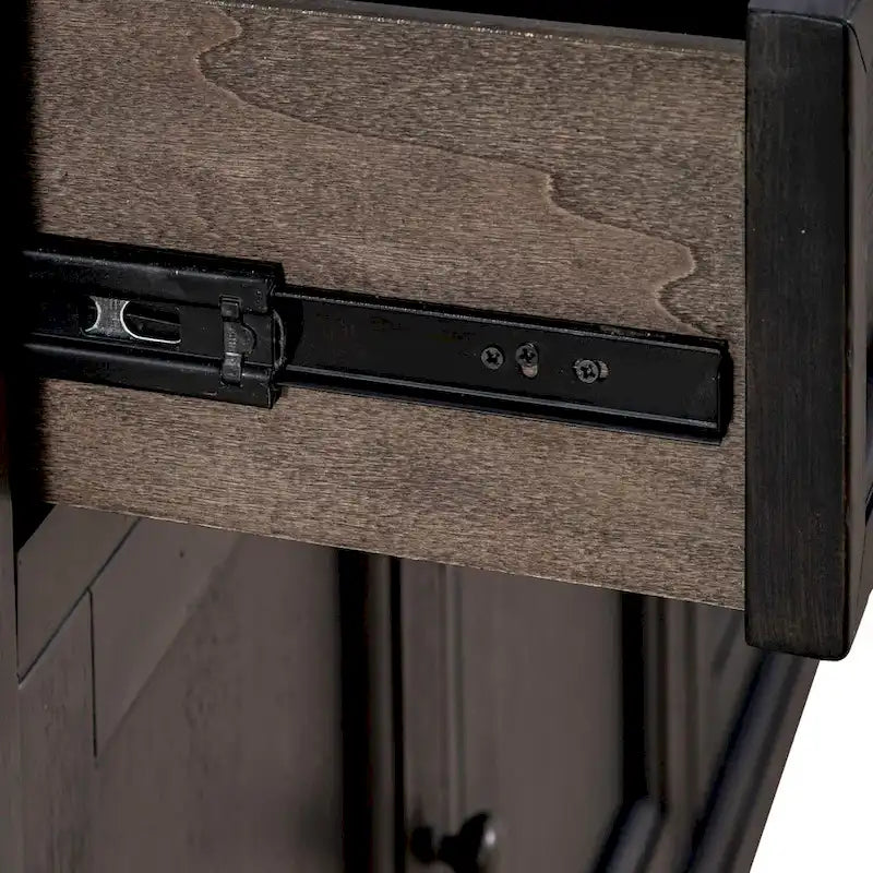 Americana Farmhouse Black Hall Buffet-10