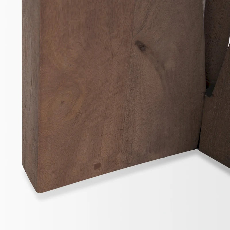 Mattius Black Solid Wood Round Accent Table - 18L x 18W x 22H-19