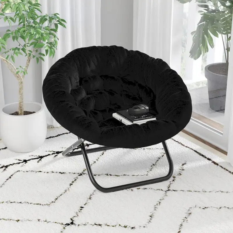 Folding XL Saucer Chair for Dorm or Bedroom-37