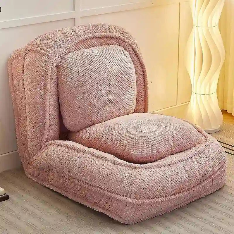 Convertible Flip Chair, Floor Lazy Sofa, Folding Upholstered Couch Bed with Adjustable Backrest-16