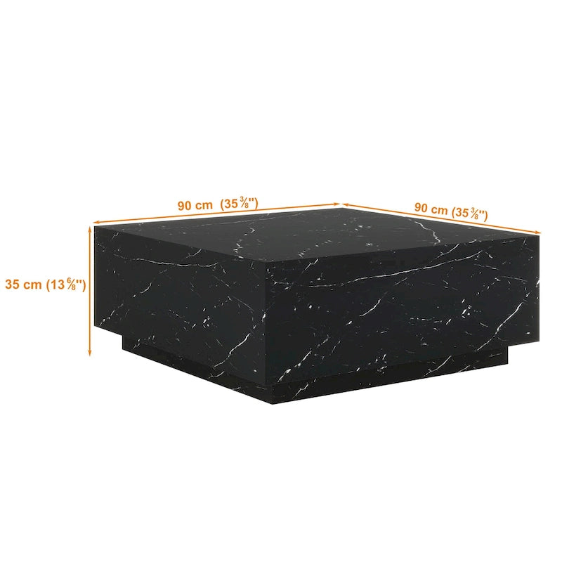Faux Marble Square Coffee Table-2