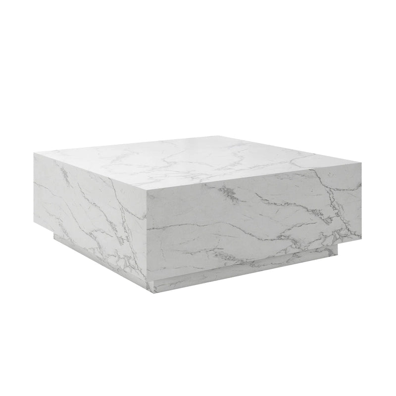 Faux Marble Square Coffee Table-15