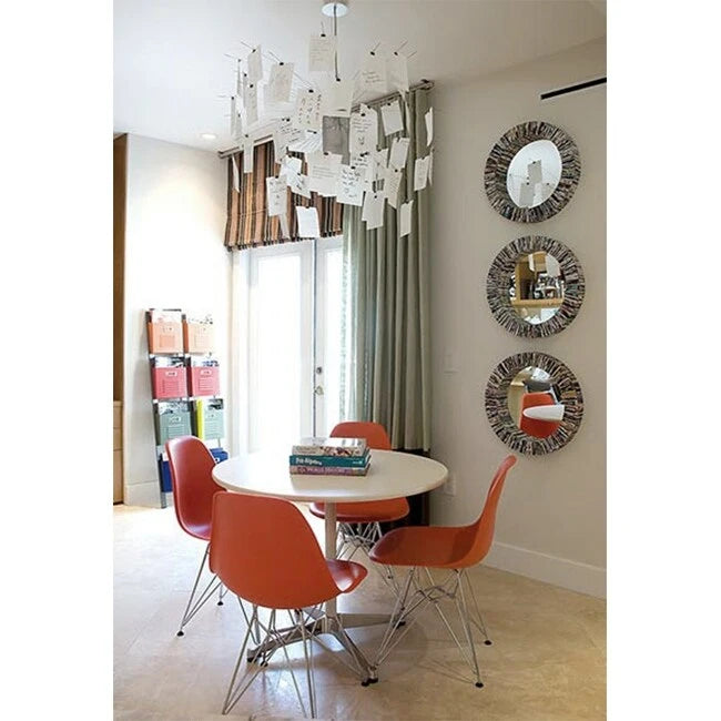 Designer Plastic Chairs Chrome Silver Wire Legs Retro Dining Accent Molded Shell Desk Office Work Chrome Base Kitchen-10