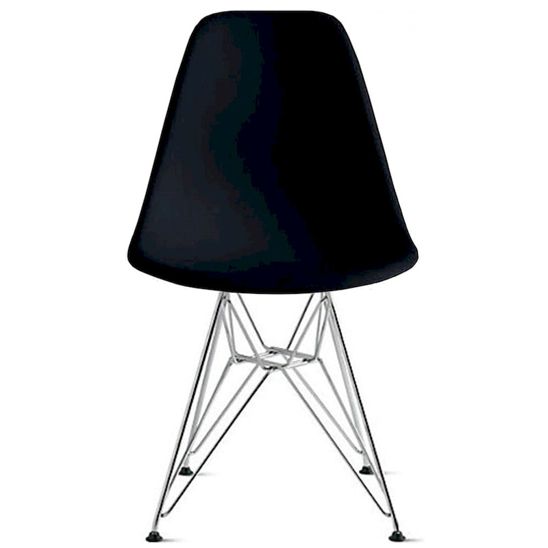 Designer Plastic Chairs Chrome Silver Wire Legs Retro Dining Accent Molded Shell Desk Office Work Chrome Base Kitchen-27