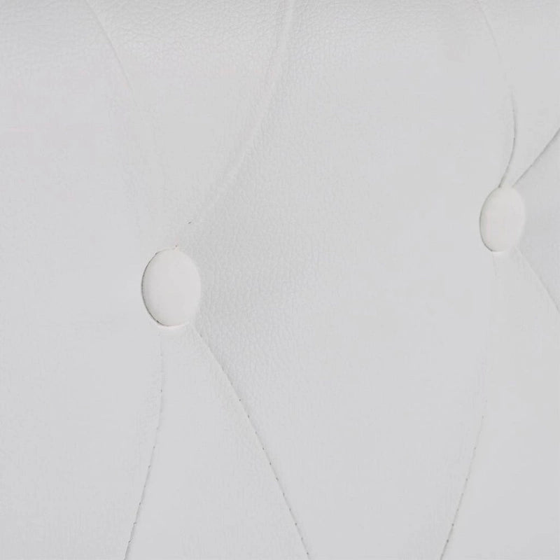 vidaXL Chesterfield 3-Seater Artificial Leather White-4