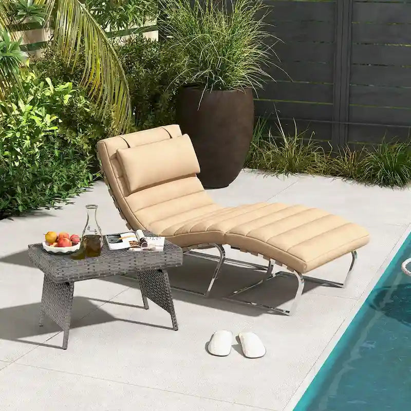 Costway Patio Folding Rattan Wicker Side Table End Coffee Table - 24 x 16 x 16 (L x W x H)-5