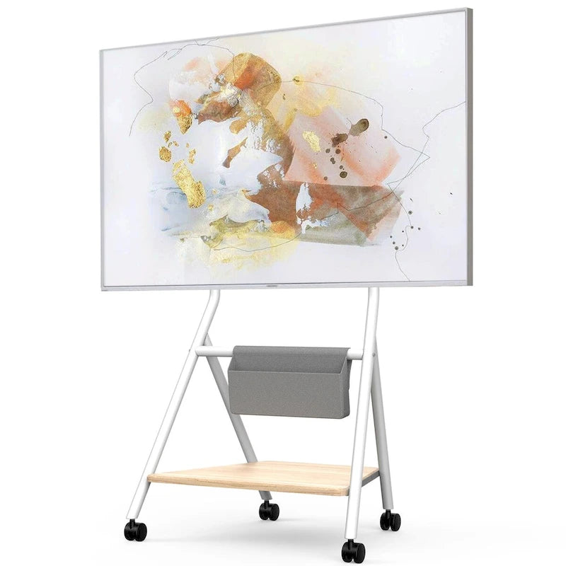 FITUEYES Mobile TV Cart for Office Classroom Rolling TV Stand with Wheels for 45-88 Inch TV