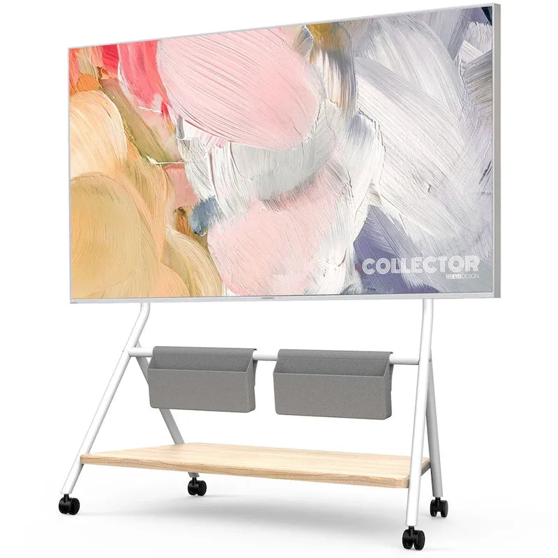 FITUEYES Mobile TV Cart for Office Classroom Rolling TV Stand with Wheels for 45-88 Inch TV-9