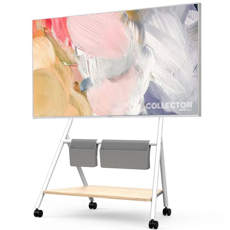 FITUEYES Mobile TV Cart for Office Classroom Rolling TV Stand with Wheels for 45-88 Inch TV-15