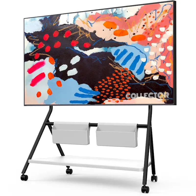 FITUEYES Mobile TV Cart for Office Classroom Rolling TV Stand with Wheels for 45-88 Inch TV-22