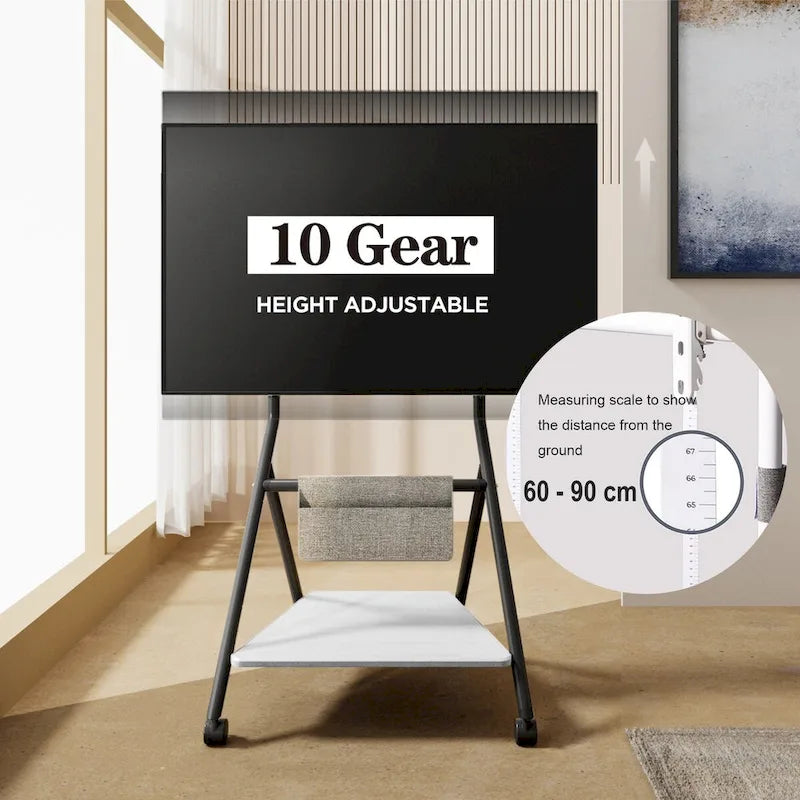 FITUEYES Mobile TV Cart for Office Classroom Rolling TV Stand with Wheels for 45-88 Inch TV-33