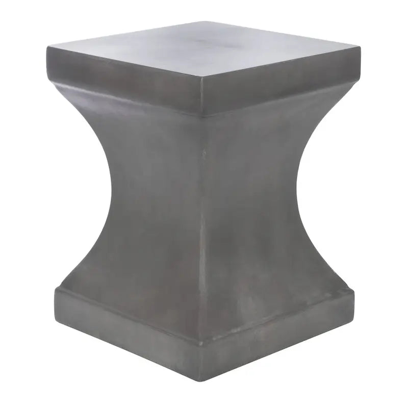 SAFAVIEH Selvaggia Concrete Indoor/ Outdoor Accent Table - 13.7x13.7x17.7 - 14Wx14Dx18H-10