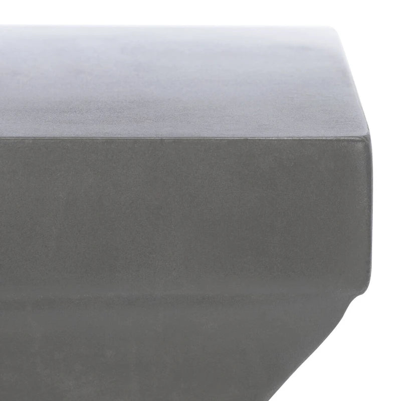 SAFAVIEH Selvaggia Concrete Indoor/ Outdoor Accent Table - 13.7x13.7x17.7 - 14Wx14Dx18H-13