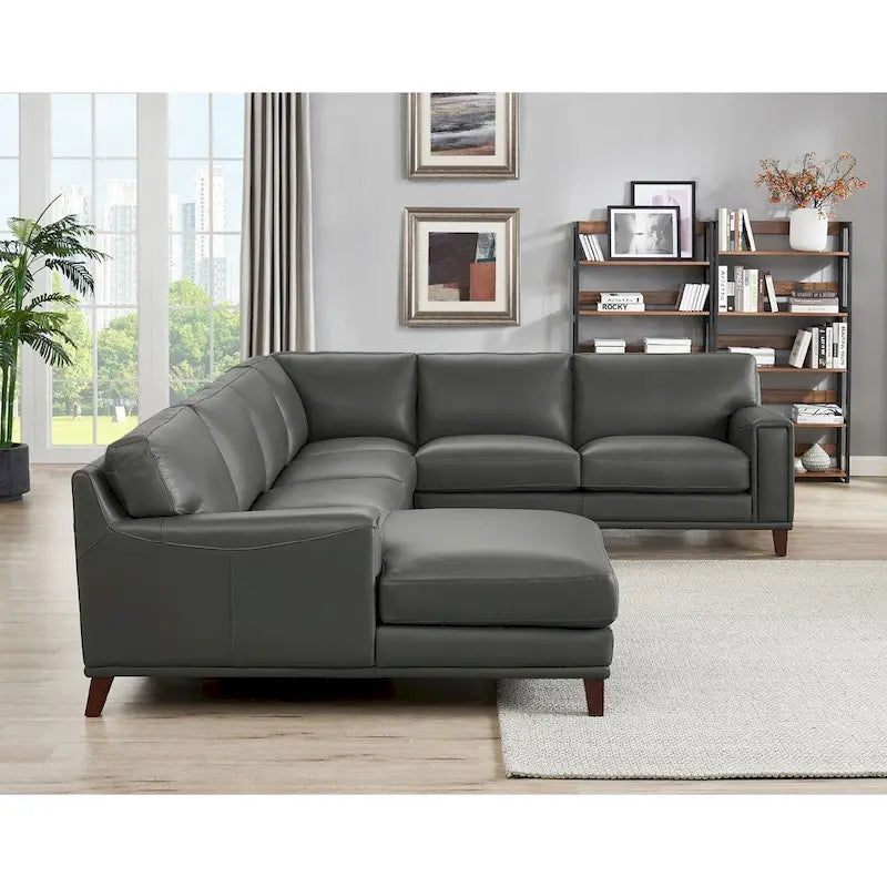 Hydeline Hayward Top Grain Leather Sectional Sofa with Chaise-6