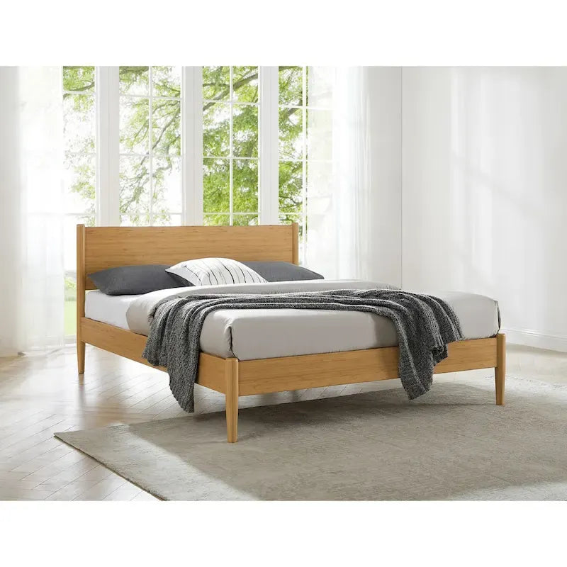 Ria Eastern King Platform Bed, Caramelized-5