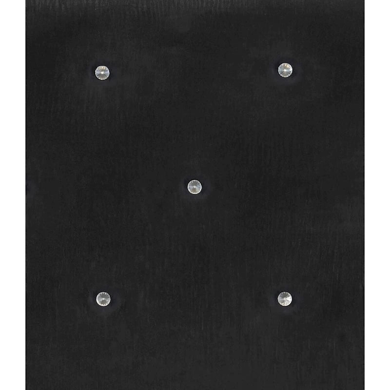 Fey Black LED Faux Leather Upholstered Tufted Bed-5