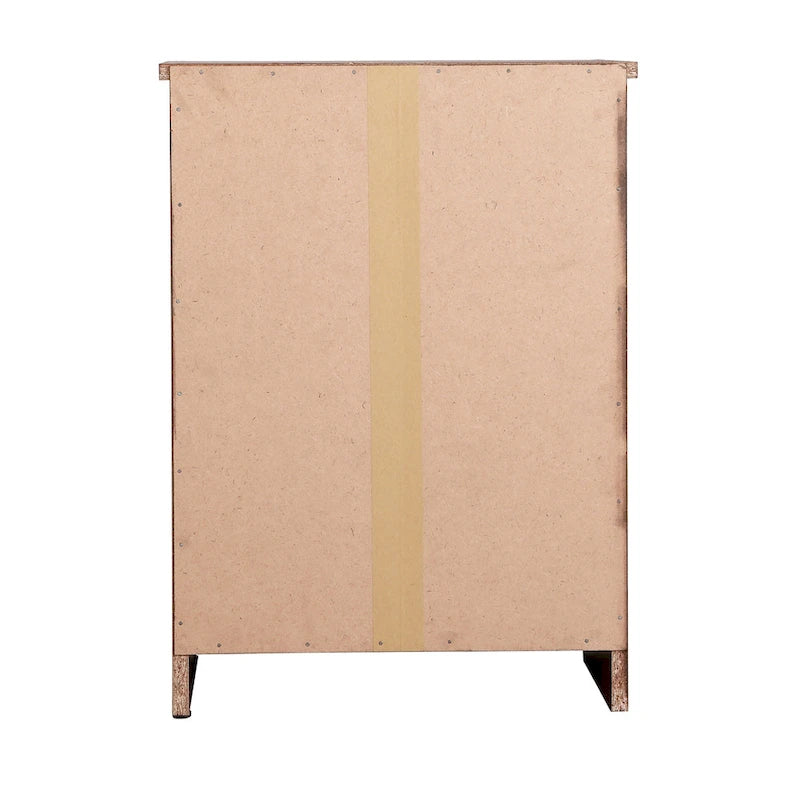 Modern 18-in Single-Drawer Wood Nightstand with Metal Hand Held and Open Rack-2