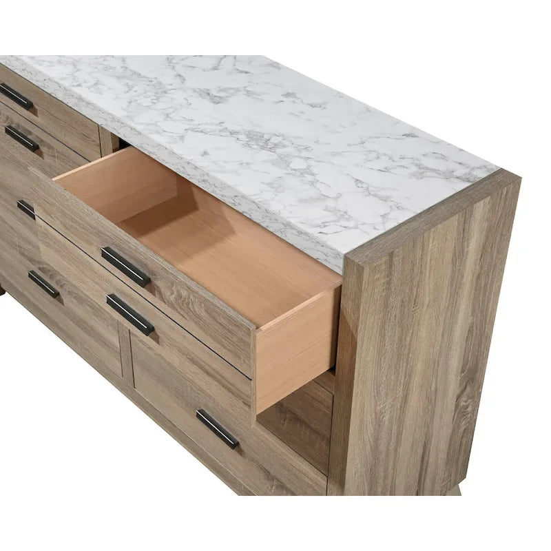 Daemon 3 Piece Light Brown Panel Bedroom Set-10