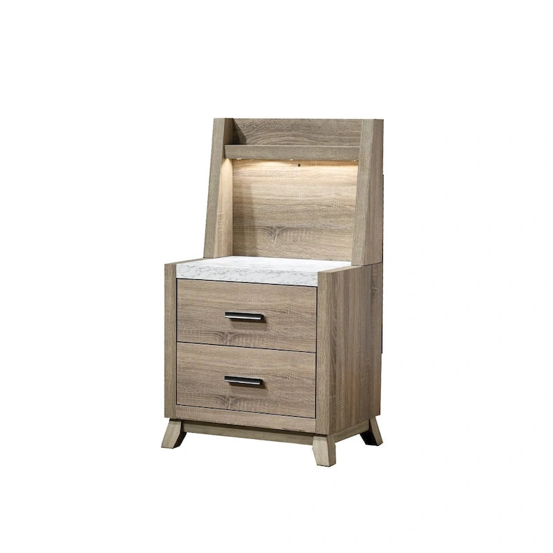 Daemon 3 Piece Light Brown Panel Bedroom Set-12