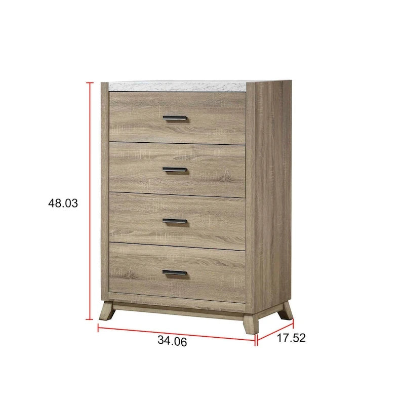 Daemon 3 Piece Light Brown Panel Bedroom Set-16