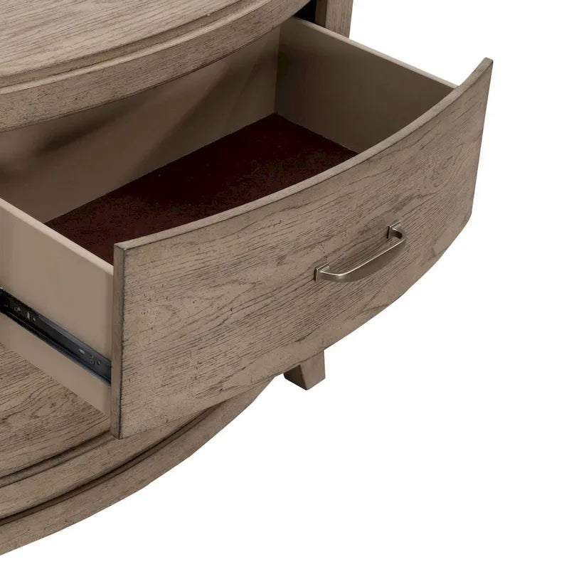 Avalon Burnished Beige Oak King Panel Storage Bed Bedroom Set-17