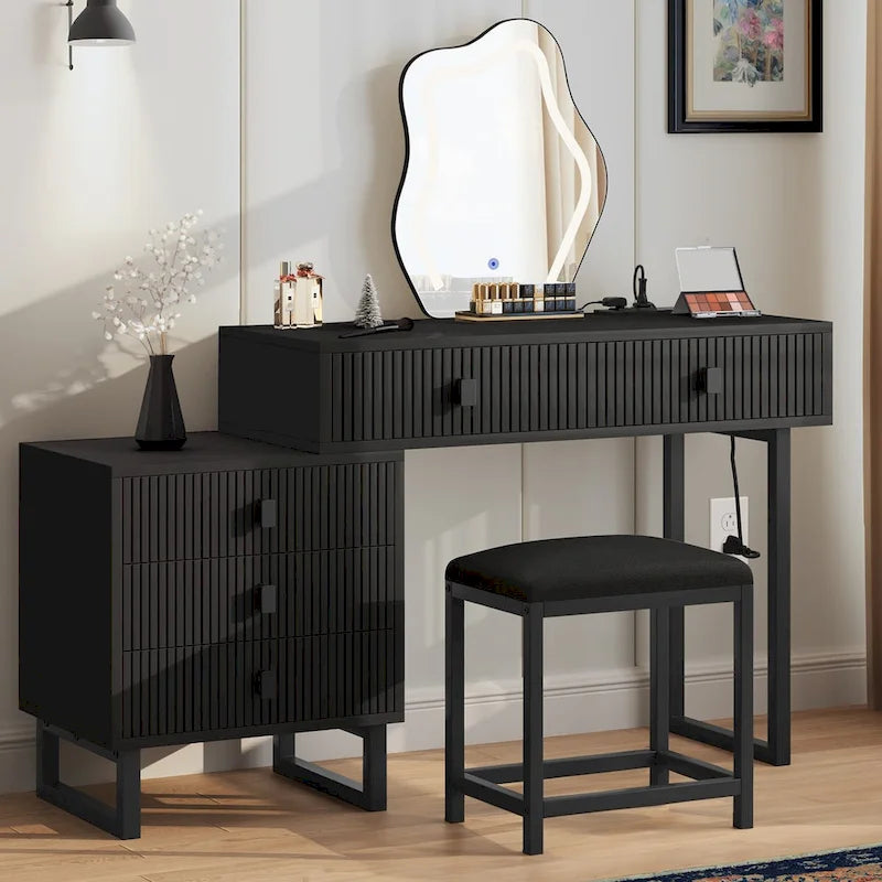 Moasis Expandable Cloud Vanity With Built-in Socket and Lighted Mirror - 49.90 H X 51.10 W X 15.70 D-5