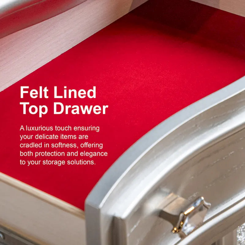 Furniture of America Alaric Modern Black Solid Wood 5-Drawer Storage Chest With Cedar-Lined Bottom Drawer-2