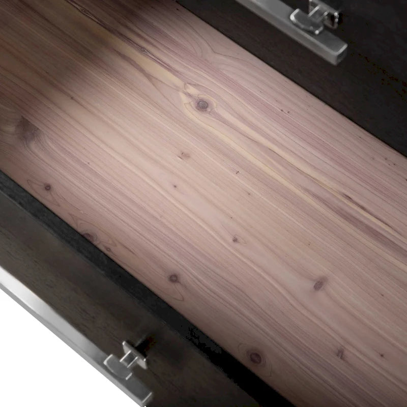 Furniture of America Alaric Modern Black Solid Wood 5-Drawer Storage Chest With Cedar-Lined Bottom Drawer-6