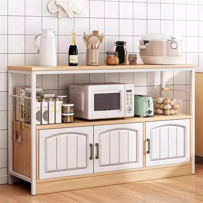Kitchen Utility Storage Shelf with Cabinet-10